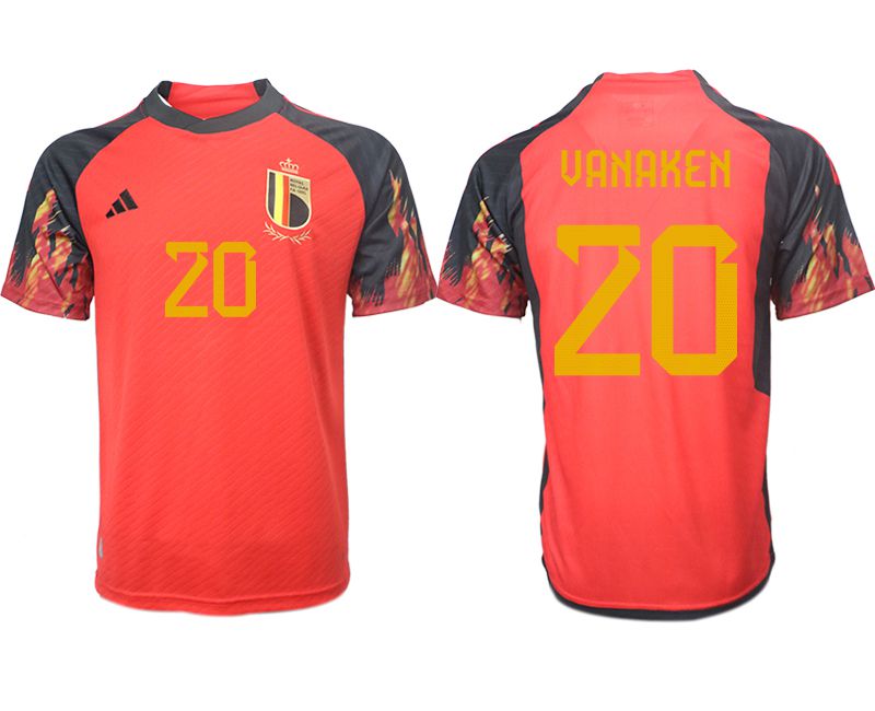 Cheap Men 2022 World Cup National Team Belgium home aaa version red 20 Soccer Jerseys